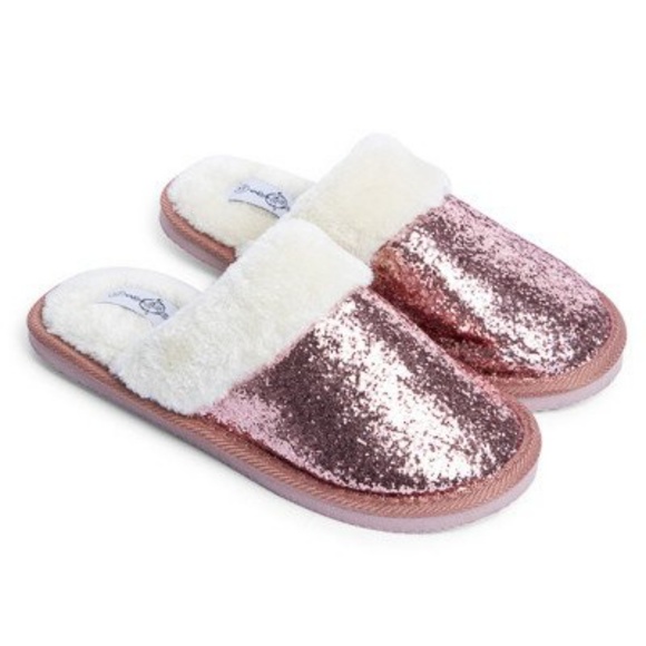 Shoes - 💛 2 FOR $15 💛 Chunky blush glitter slip-ons. NWT